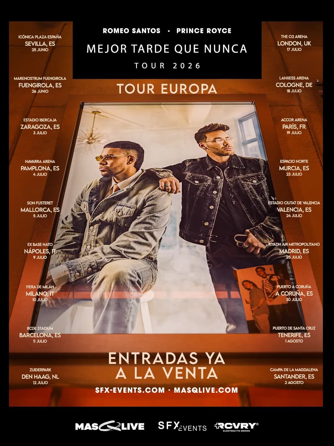 Romeo Santos & Prince Royce Live in Concert Tickets — Zomer in het Zuiderpark